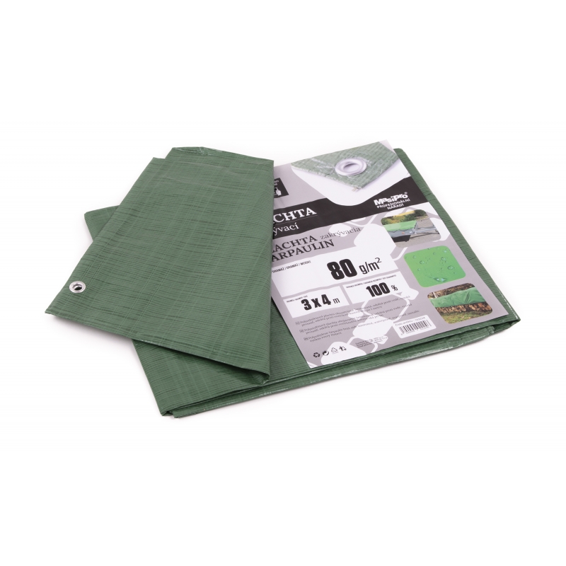 Plachta nepromokav� 3 x 4 m 80g/m2, zelen� Masipro