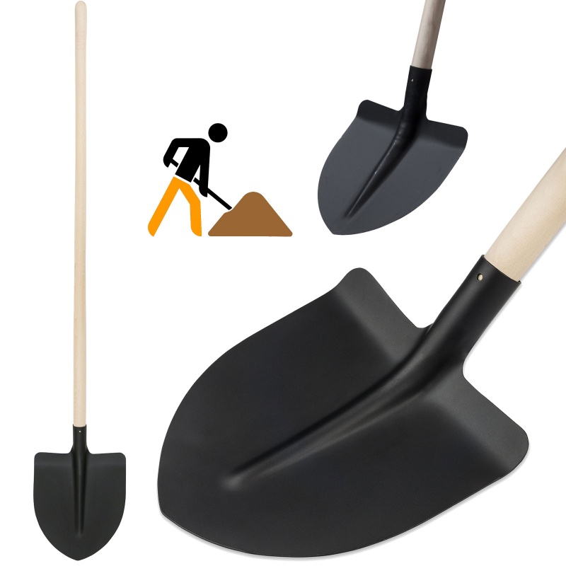 Lopata srdcovka ocelová s násadou, ČR