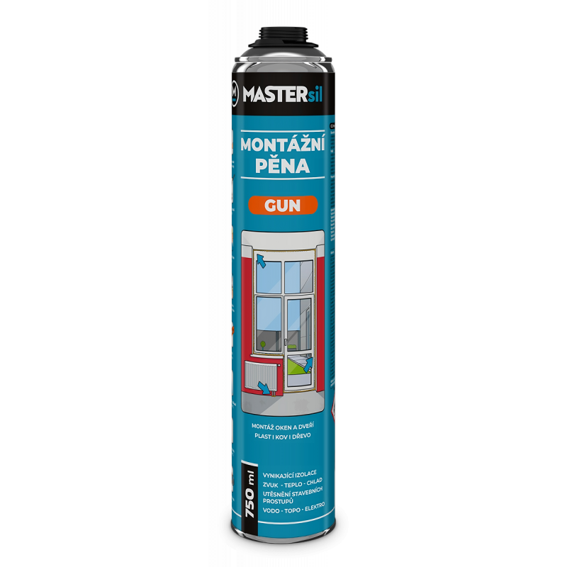 Pěna PU 750ml pistolová Mastersil