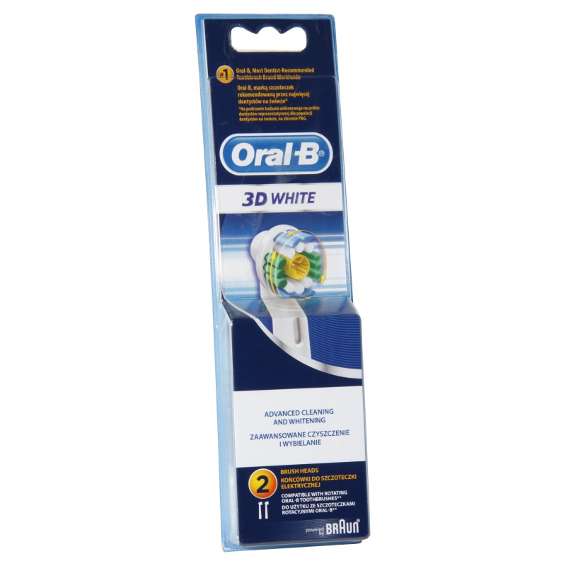 Náhradní hlavice Oral-B EB 18-2 3D White, 2 ks