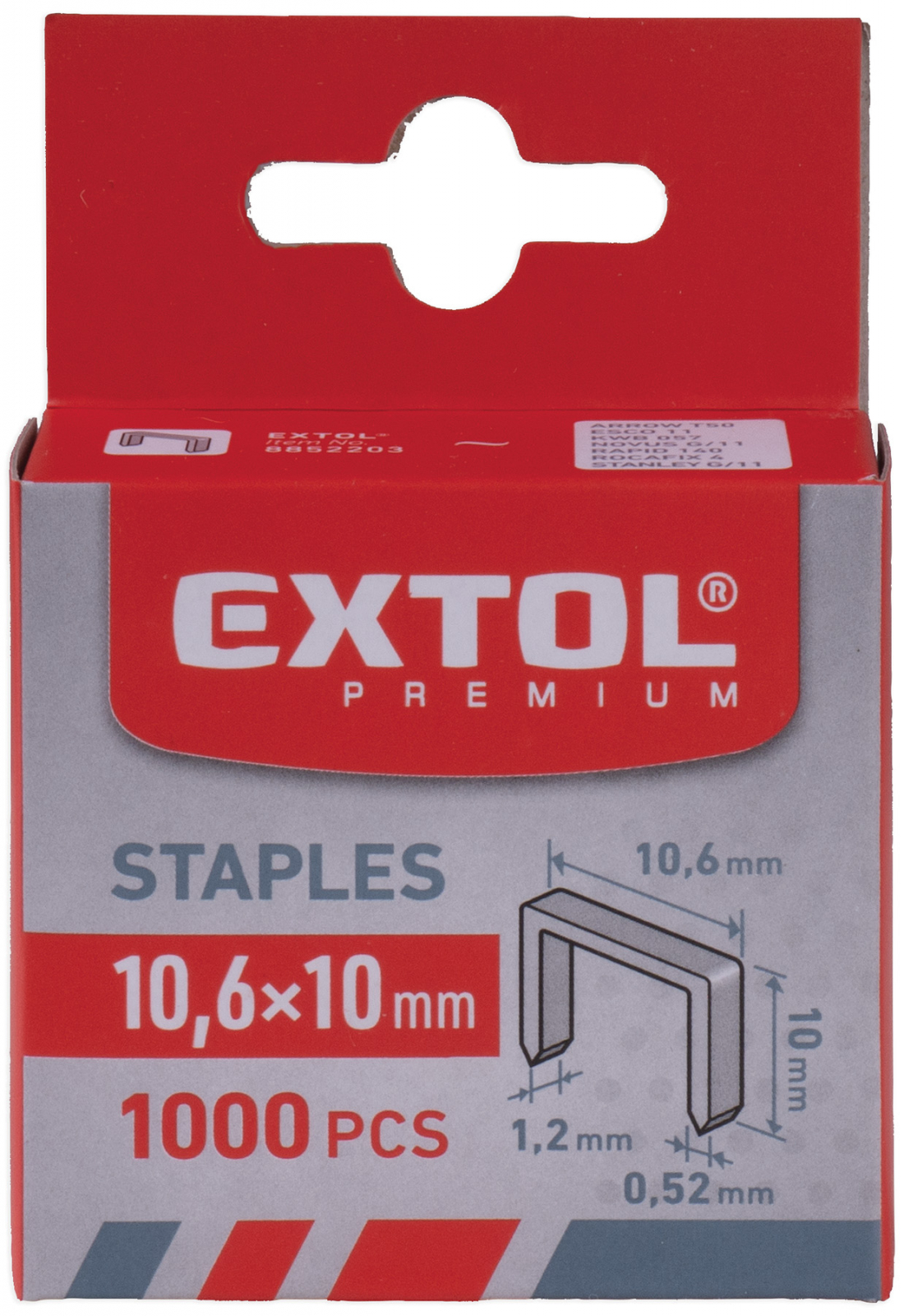 Spony 1000ks/10mm 10,6x1,2mm