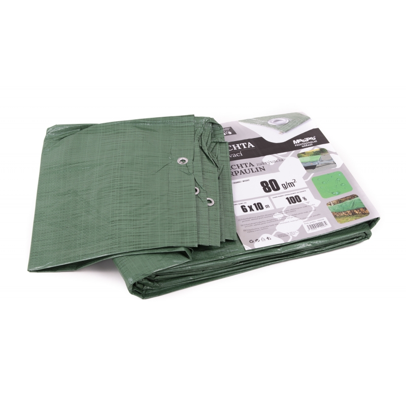 Plachta nepromokav� 6 x 10 m 80g/m2, zelen�