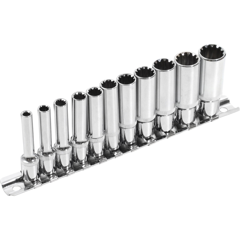 Klíče 11ks nástrčné prodloužené 1/4" MULTILOCK Extol Premium 8818110