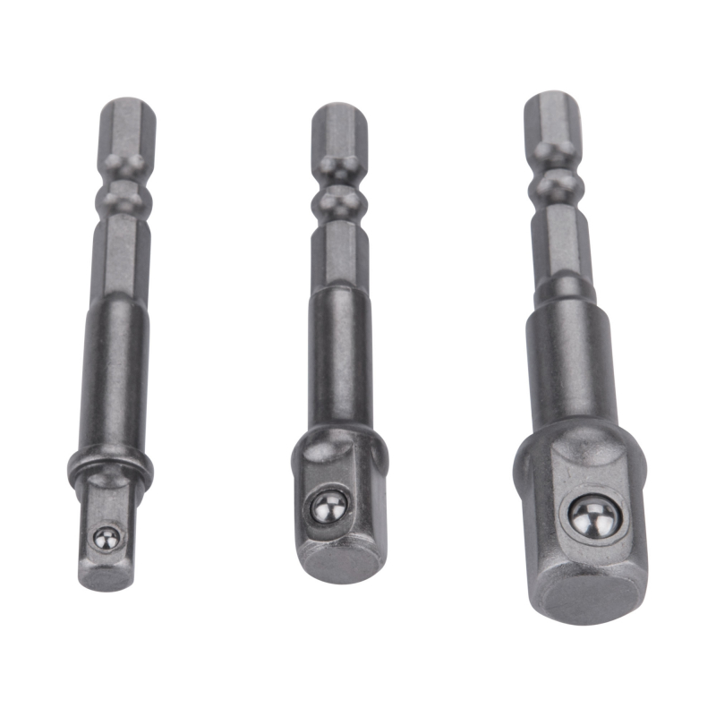 3 adapt�ry CrV do vrta�ky 1/4"-3/8"-1/2" Extol Craft