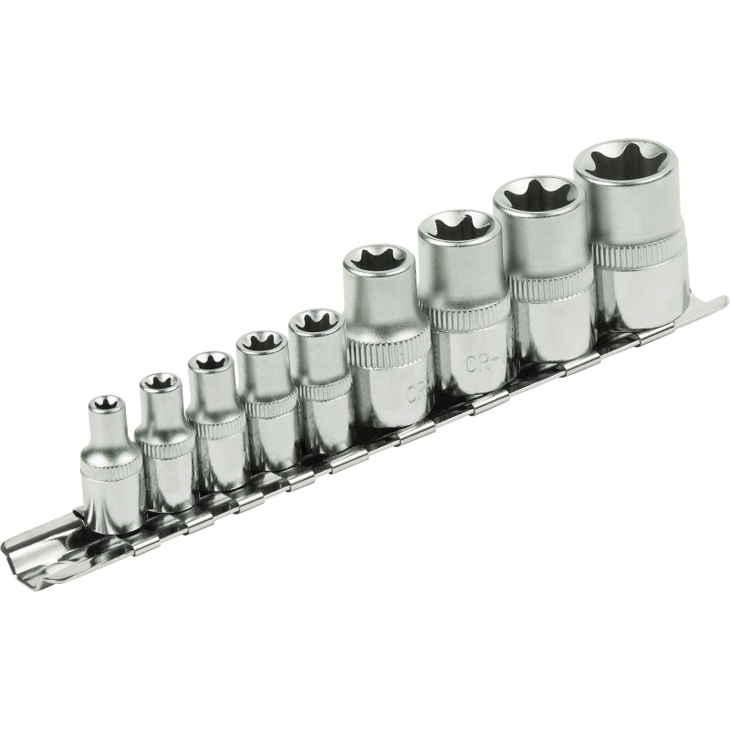 Klíče 9ks nástrčné vnitřní CrV TORX Extol Premium 8818114