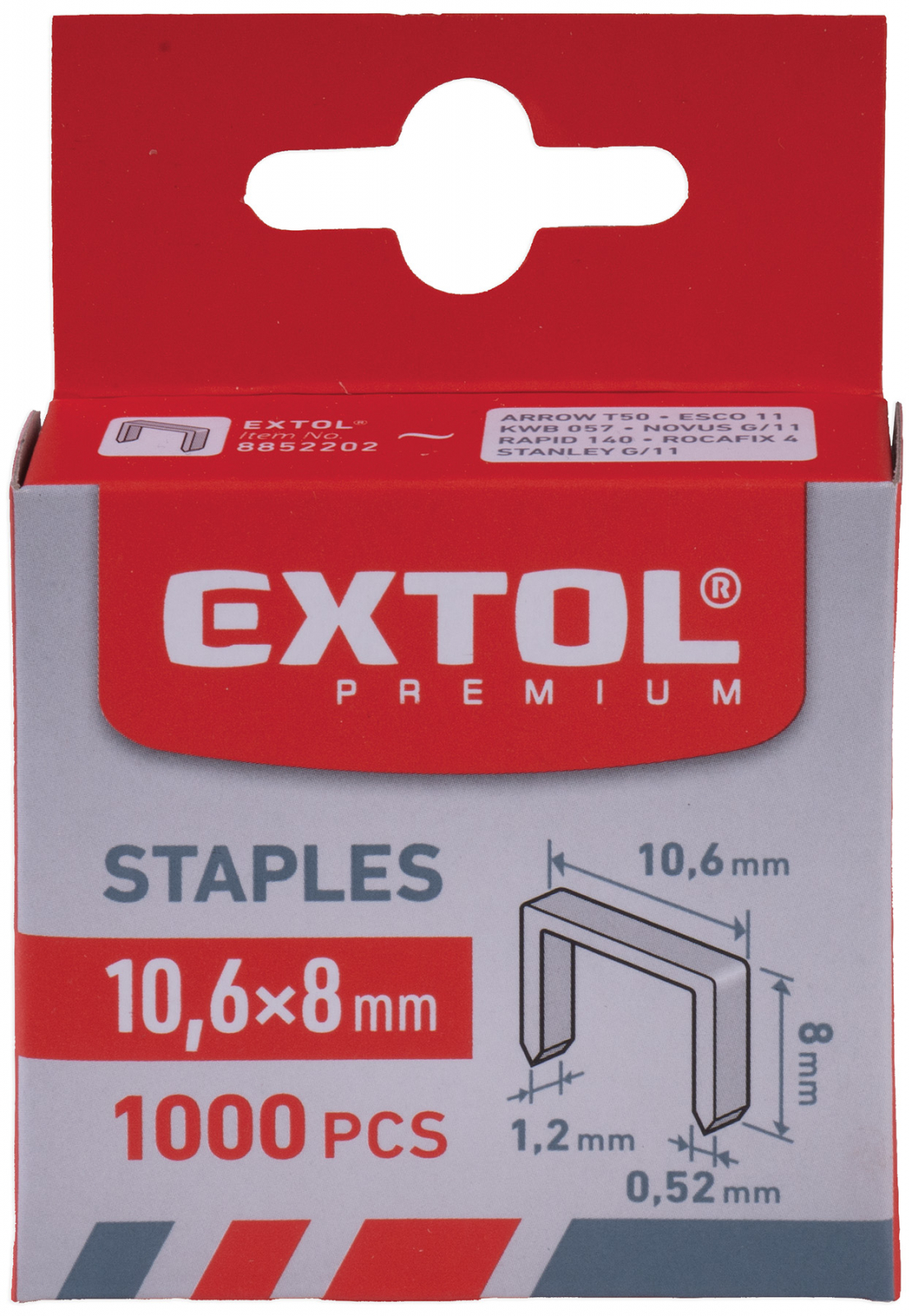 Spony 1000ks/8mm 10,6x1,2mm