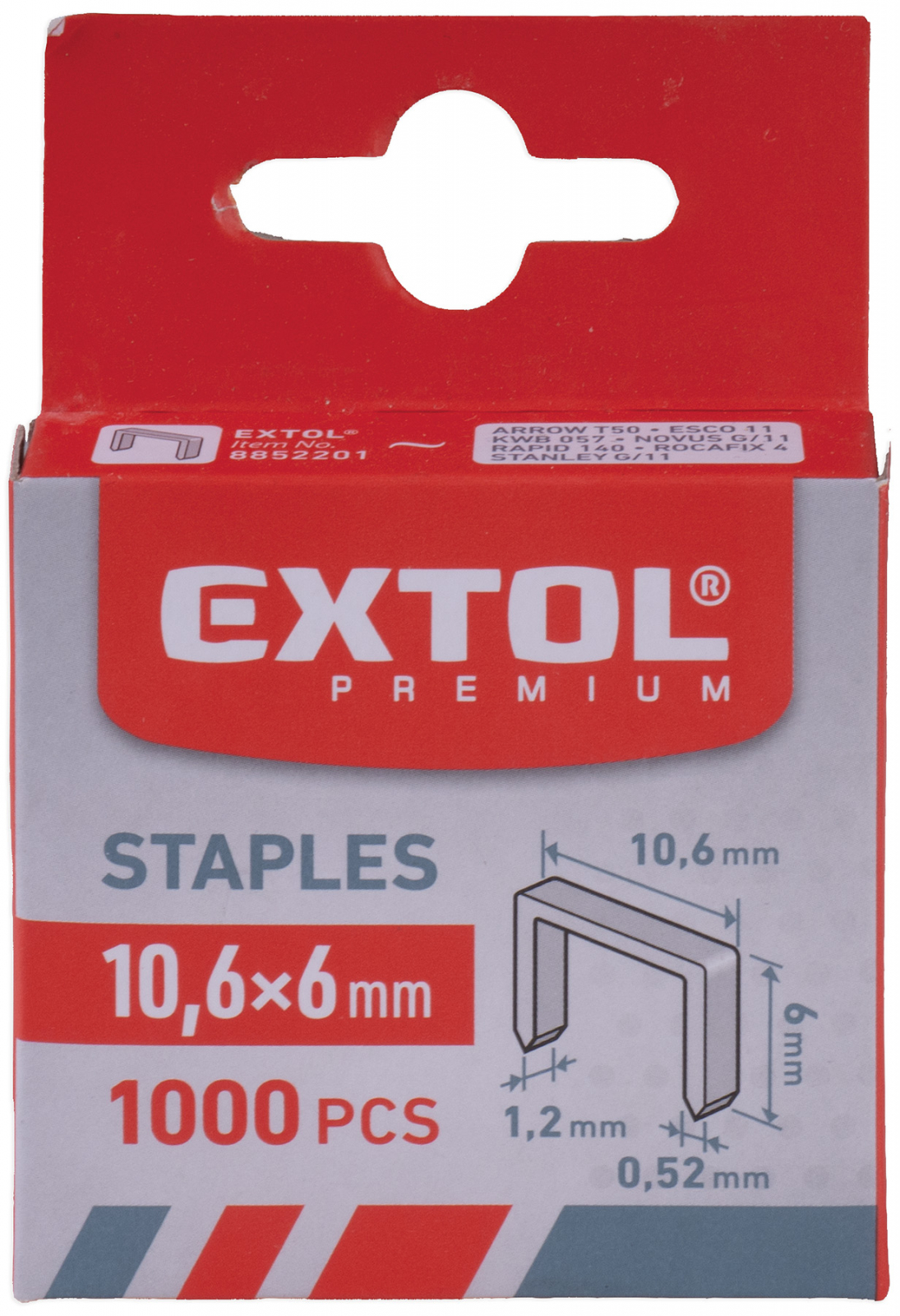 Spony 1000ks/6mm 10,6x1,2mm