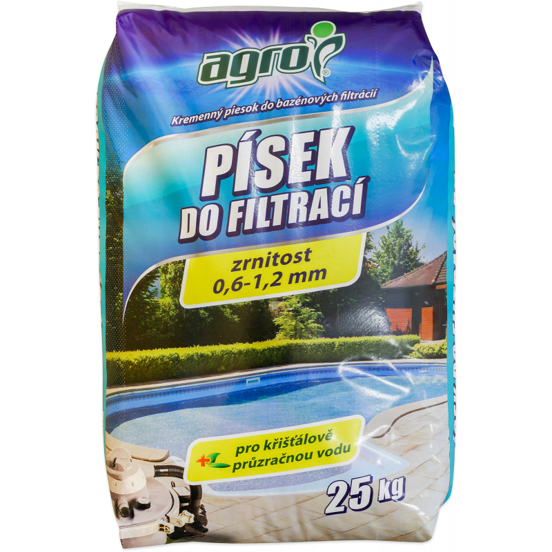 Písek AGRO do filtrace bazénů 0,6 - 1,20 mm 25kg