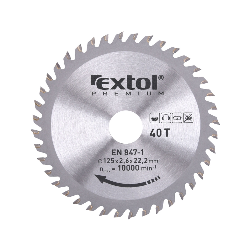 Kotouč pilový 125x1.3x22.2mm,40 zubů EXTOL Premium