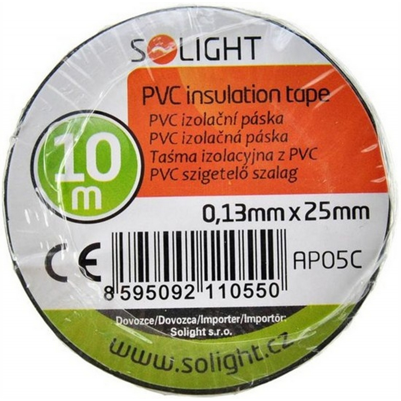 Páska izolační 25mm x 10m černá
