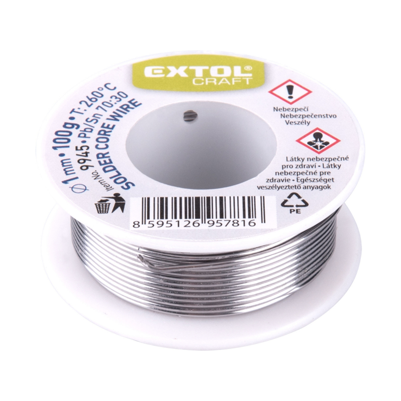 Cín pájecí EXTOL 1 mm, 100 g