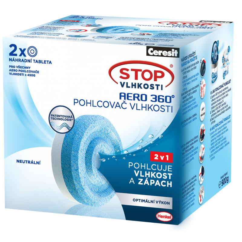 Ceresit Stop vlhkosti tablety Aero 360, 2x450g