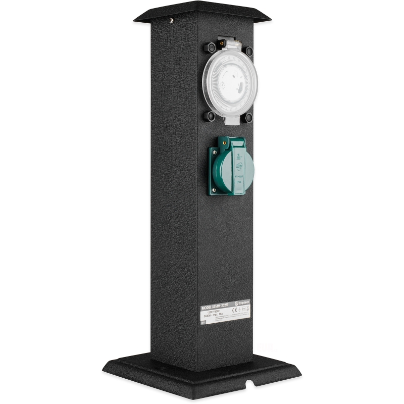 Sloupek kov 2x230V/16A časovač