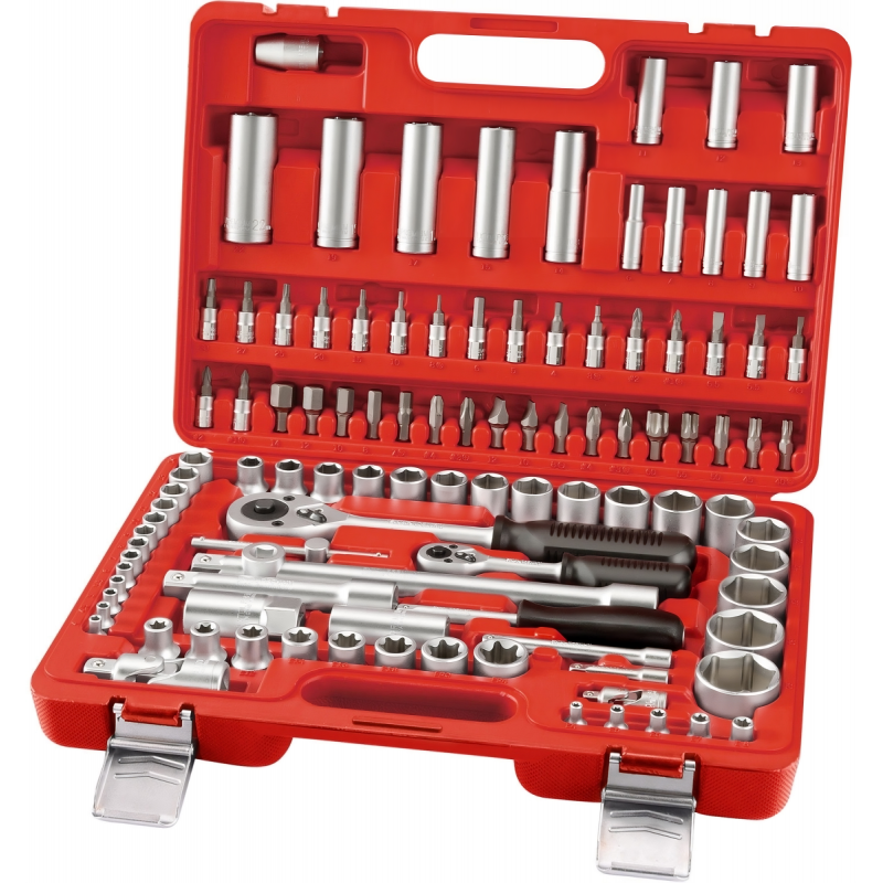 Klíče 108ks nástrčné CrV/S2 1/4", 1/2" Extol Premium 6582