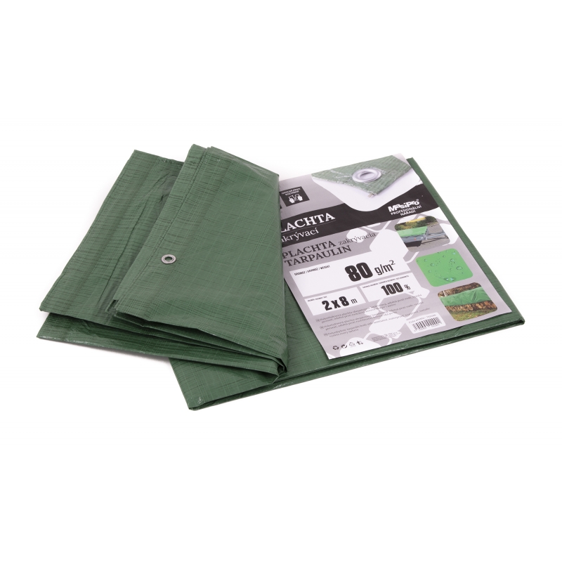 Plachta nepromokav� 2 x 8 m 80g/m2, zelen�