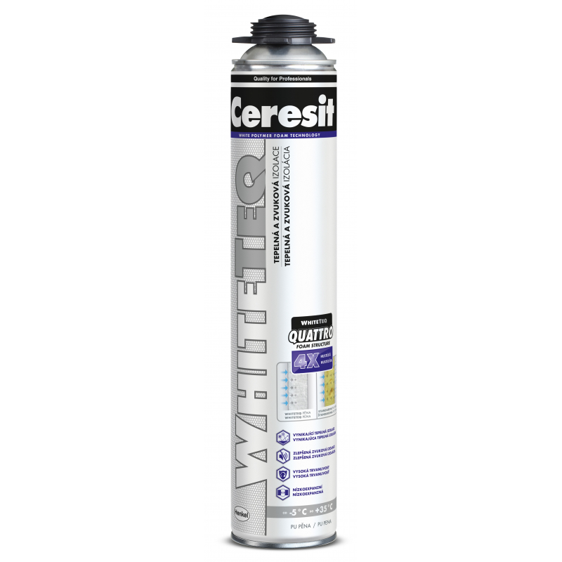 Pěna PU Ceresit Whiteteq Thermo&Sound, pistolová 750ml