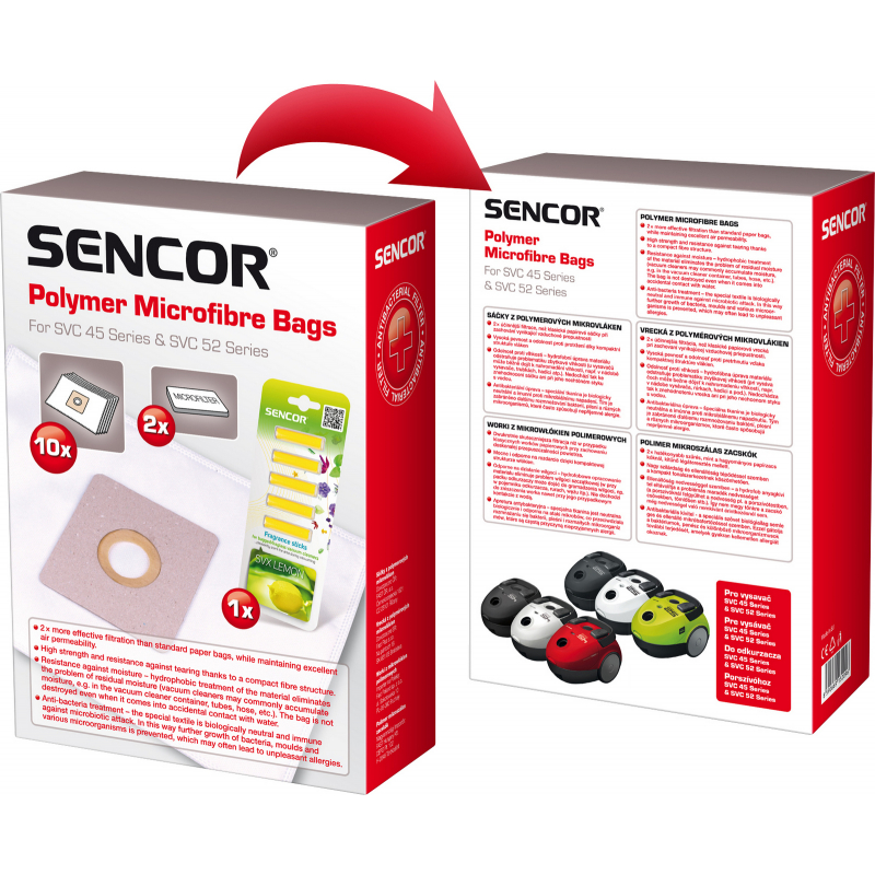 Sáčky 10 ks SENCOR SVC 45/52 Micro + 5 ks vůně