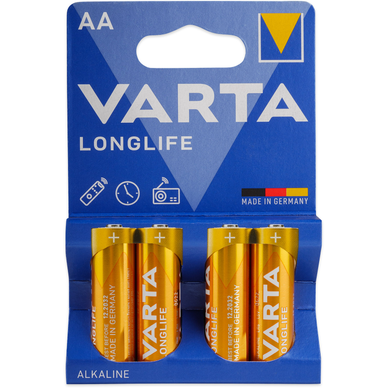 4 x AA baterie alkalická VARTA LONG LIFE LR6