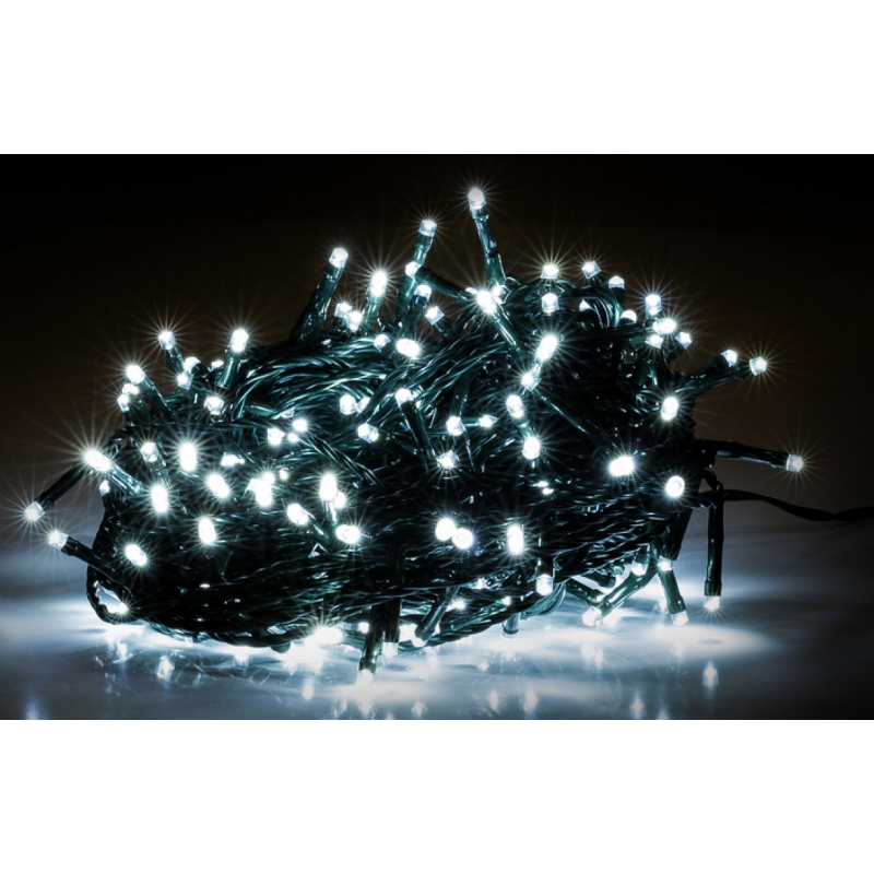 Sv�teln� �et�z 300 LED, 30+5m, studen� b�l�, 8 funkc�, IP44