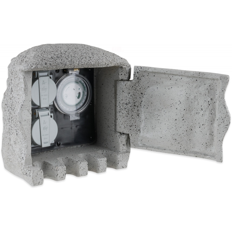 Sloupek 2x230V/16A časovač STONE 2