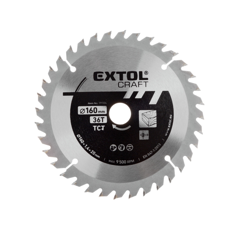 Kotouč pilový 160x20mm, 36 zubů EXTOL Craft