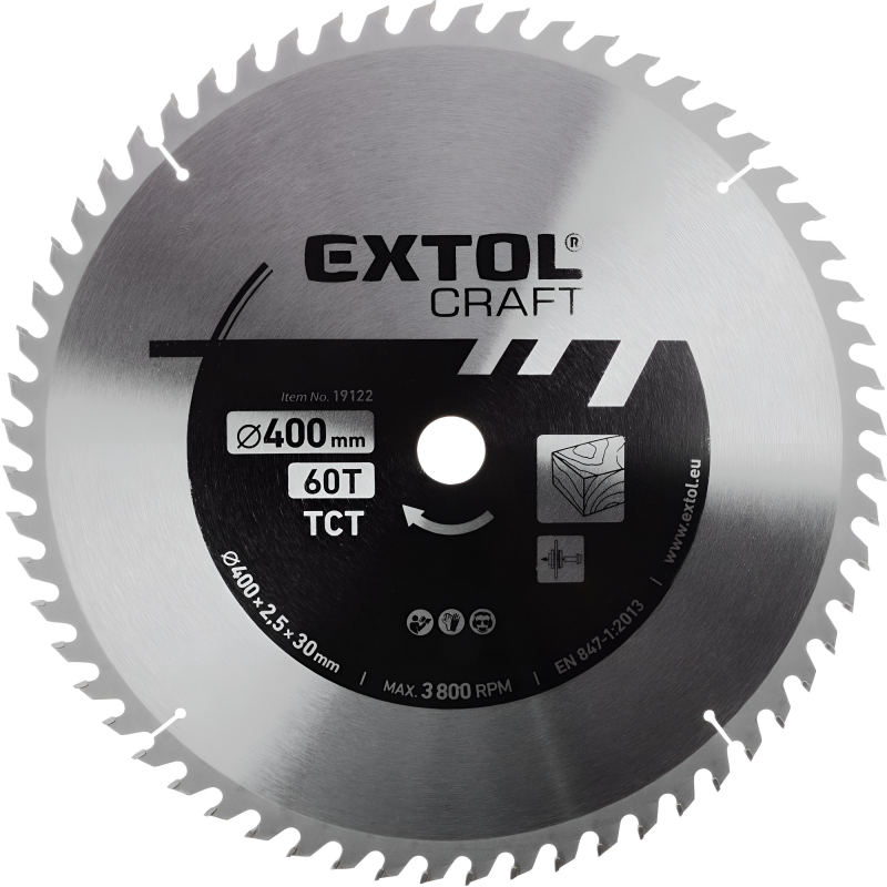 Kotouč pilový 400x30mm, 60 zubů EXTOL Craft