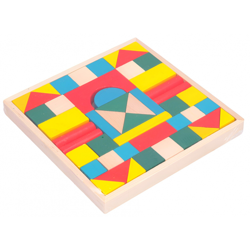 Kostky dřevěné 48ks 20,5x20,5cm