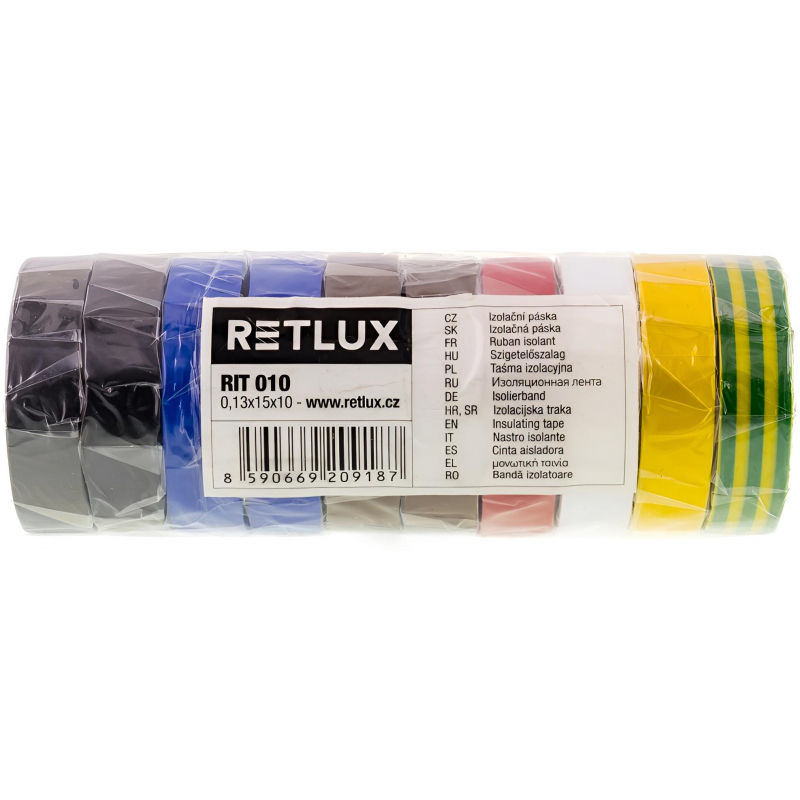 10x páska 10mx15mm izolační PVC, mix barev RIT 010