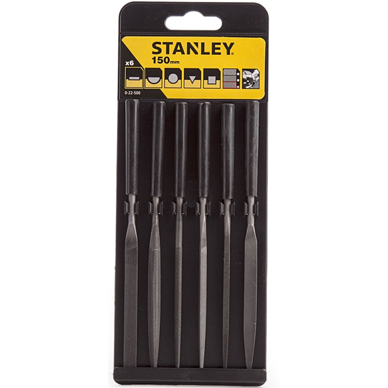 Pilníky jehlové STANLEY 0-22-500, 6 ks