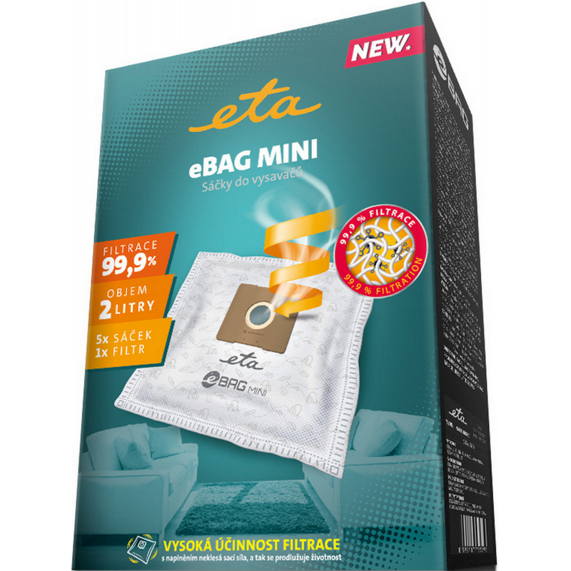 Sáčky 5 ks ETA 9600 6 8030 eBag Original Mini + mikrofiltr