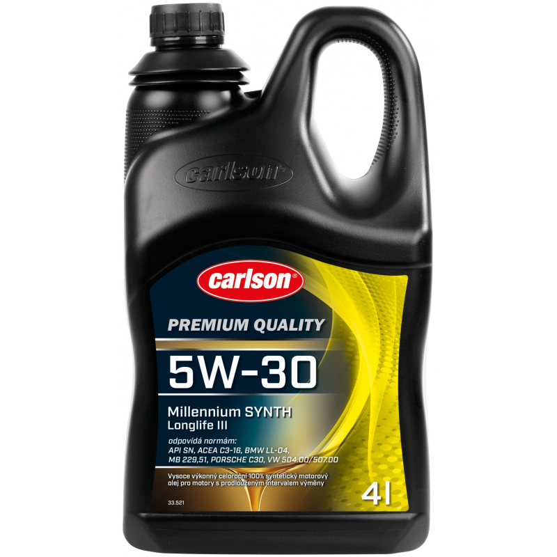 Olej 4l 5W-30 LONGLIFE III motorový Carlson Millenium SYNT