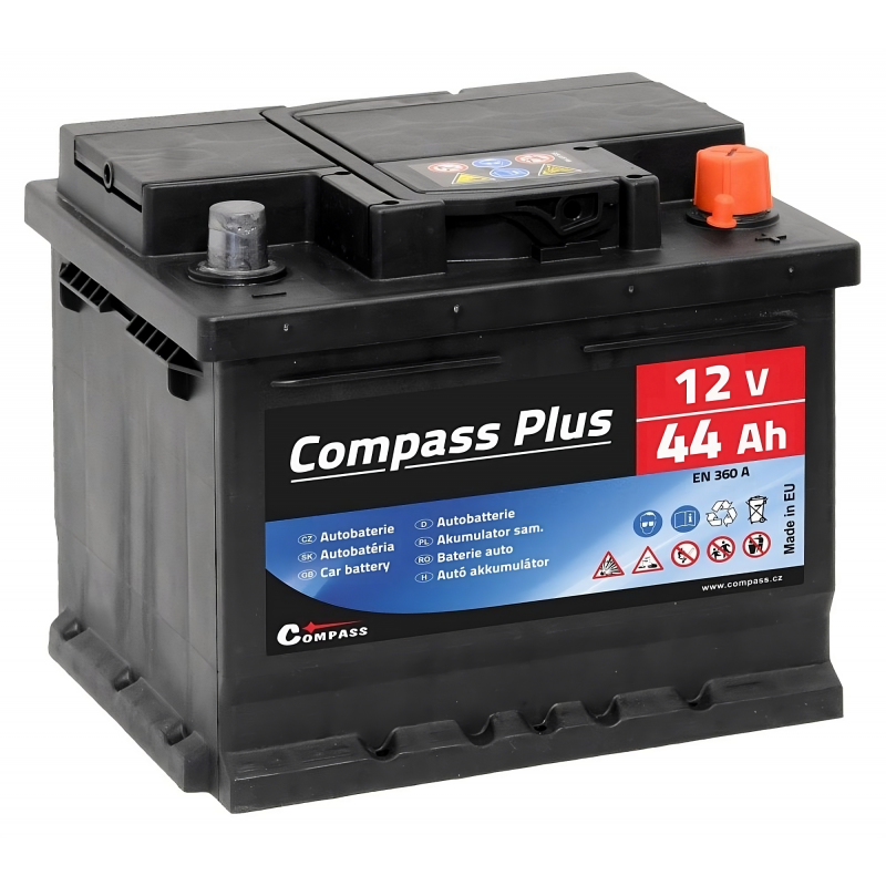 Autobaterie 12V/44Ah/360A pravá Compass Plus