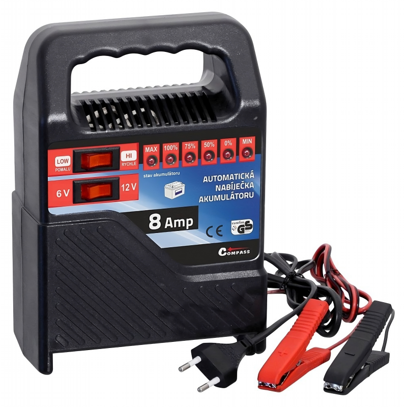 Nab�je�ka autobateri� 8A 12/6V Compass 07138