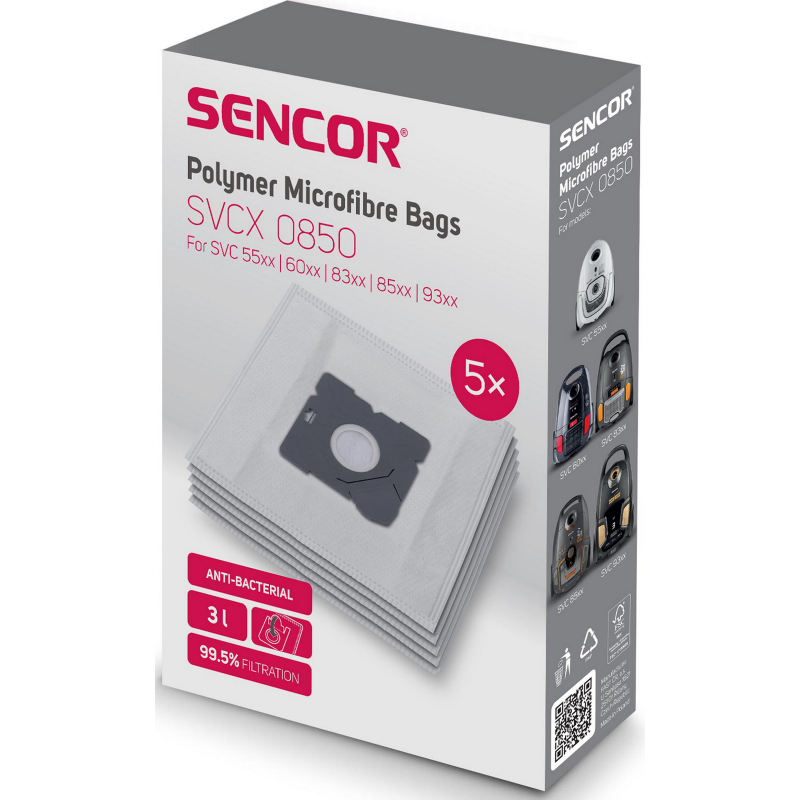 Sáčky 5 ks SENCOR SVCX 0850 pro SVC 55xx/60xx/83xx/85xx/93xx