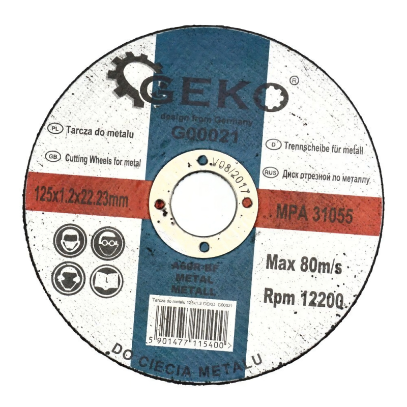 Kotouč řezný na ocel 125x1,2 mm GEKO