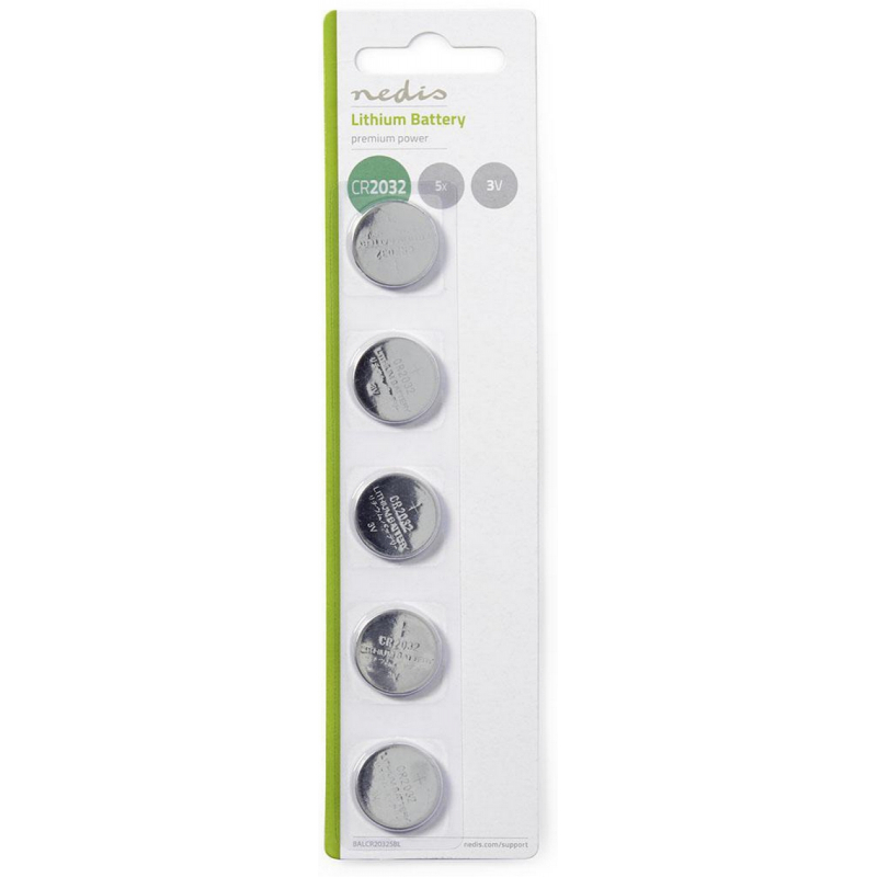 5x baterie Nedis CR2032 3V Lithiov�