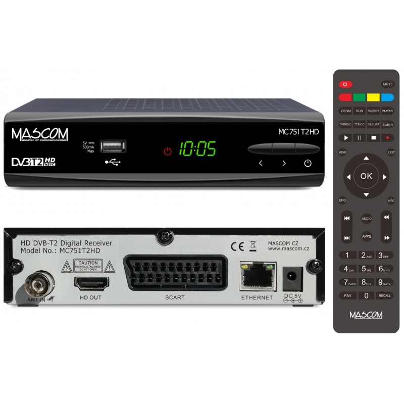 DVB-T p�ij�ma� MASCOM MC751T2 HD IPTV 