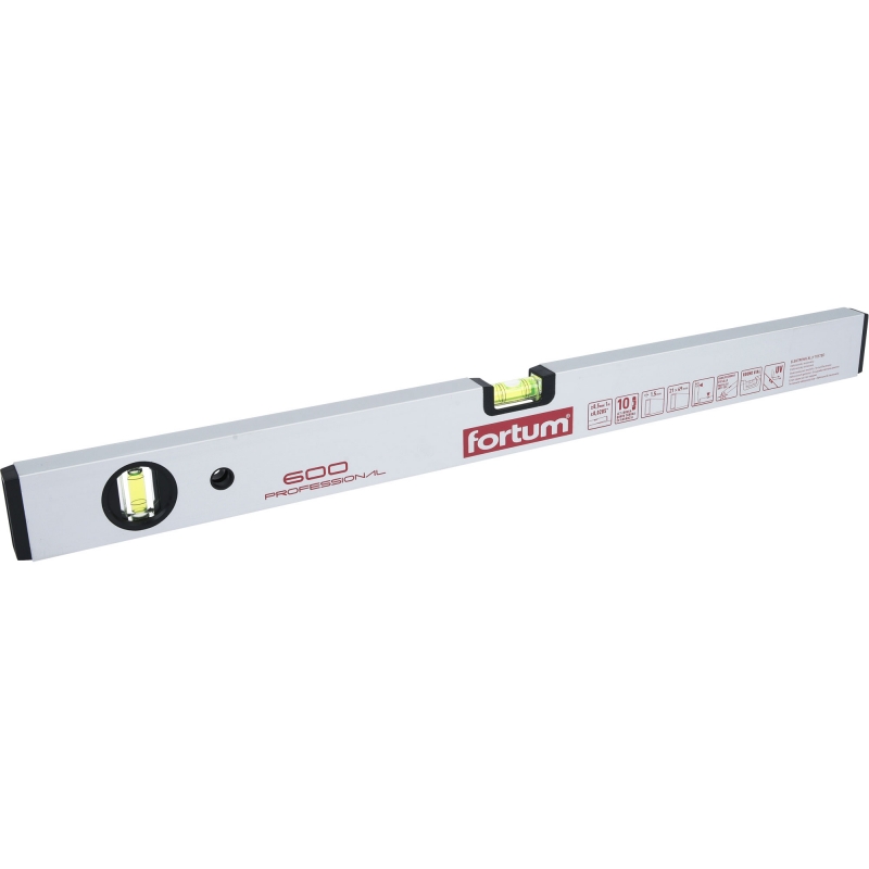 Vodováha 600 mm, profesionální, kalibrovaná FORTUM