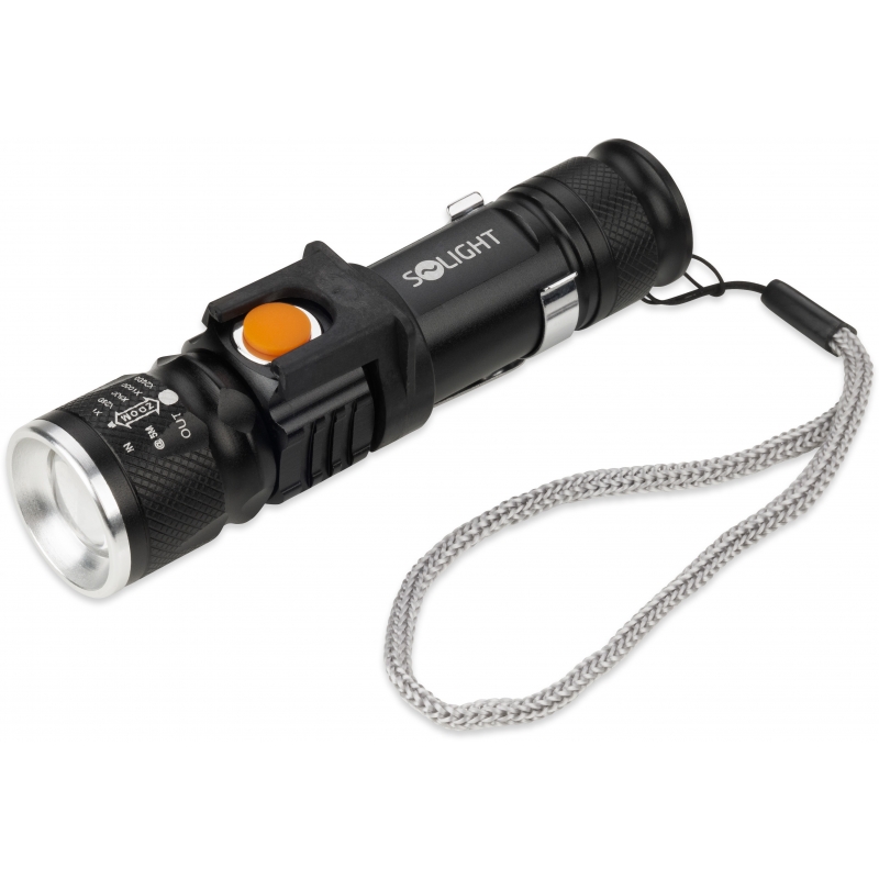 Svítilna Solight WN31 kapesní nabíjecí, 3W, 200lm, USB, Li-ion