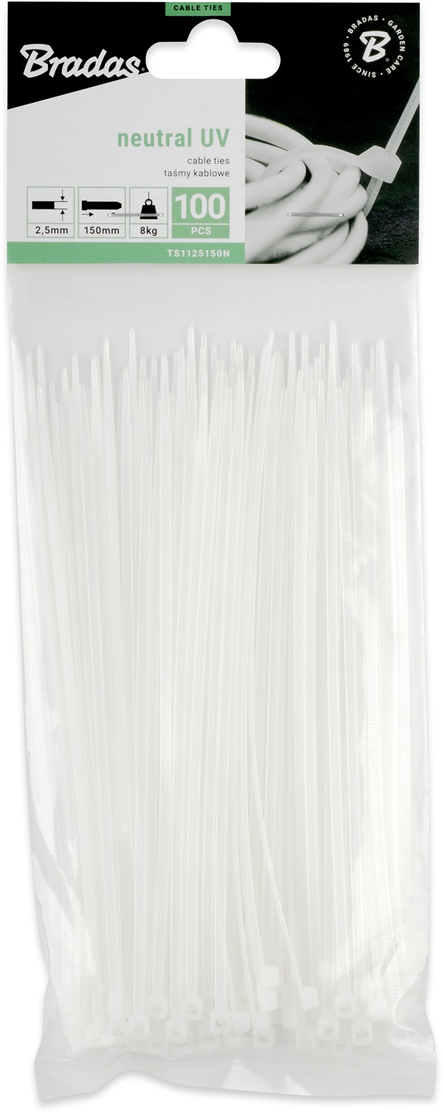 100x pásek nylon 2,5x150 mm, neutrální