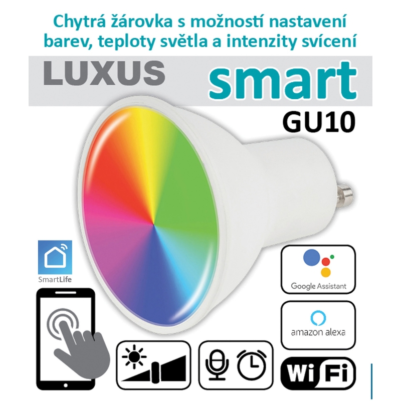 Žárovka chytrá Luxus GU10, 5 W, RGB