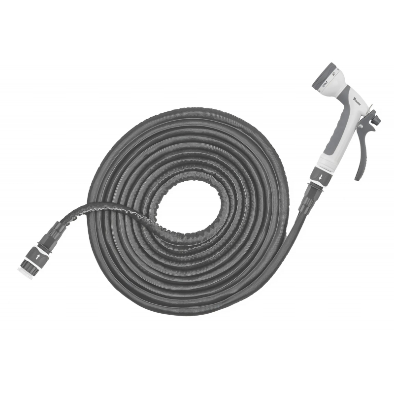 Hadice zahradní zesílená 7,5-15m flexi 1/2" šedá