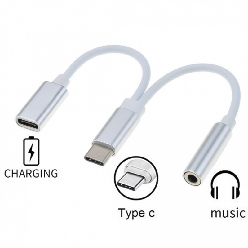 Redukce PremiumCord USB-C na jack 3,5mm female + USB typ C konektor pro nab�jen�