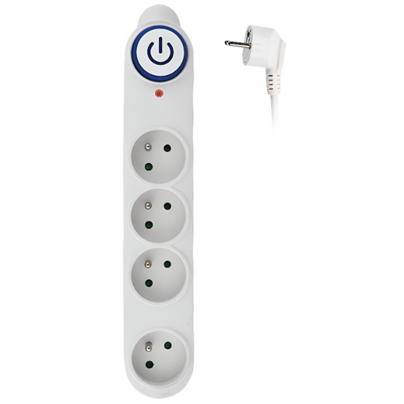 Přepěťová ochrana Solight PO46, 4 zásuvky, 1,5 metrů