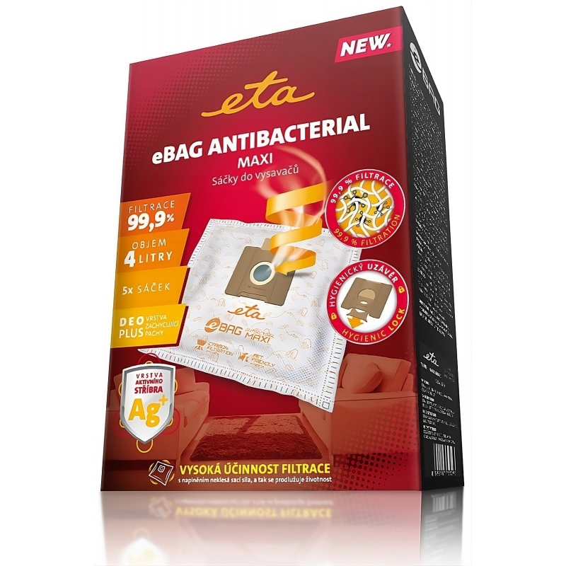 Sáčky 5 ks ETA 9600 6 8021 eBag Antibacterial Maxi + mikrofiltr