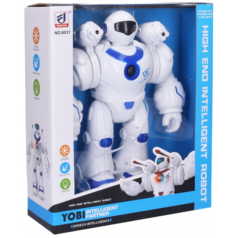 Robot Yobi st��lej�c� s efekty 25 cm