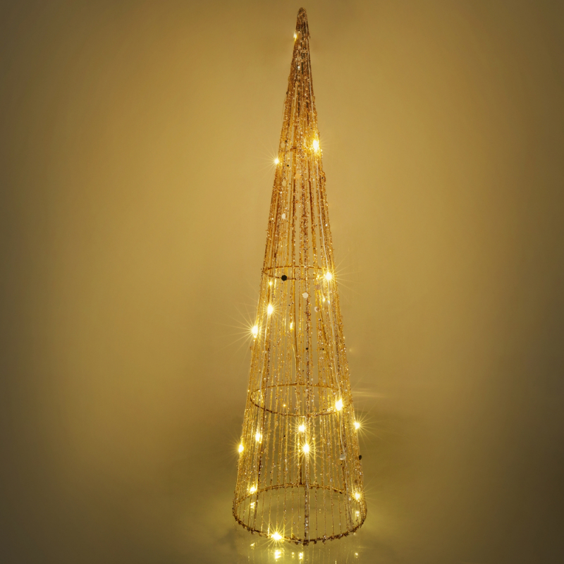 Vánoční dekorace kužel třpyt, 20 LED, 60cm, RETLUX RXL 328