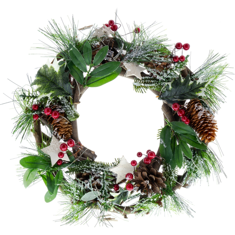 Adventní věnec s osvětlením 30 cm