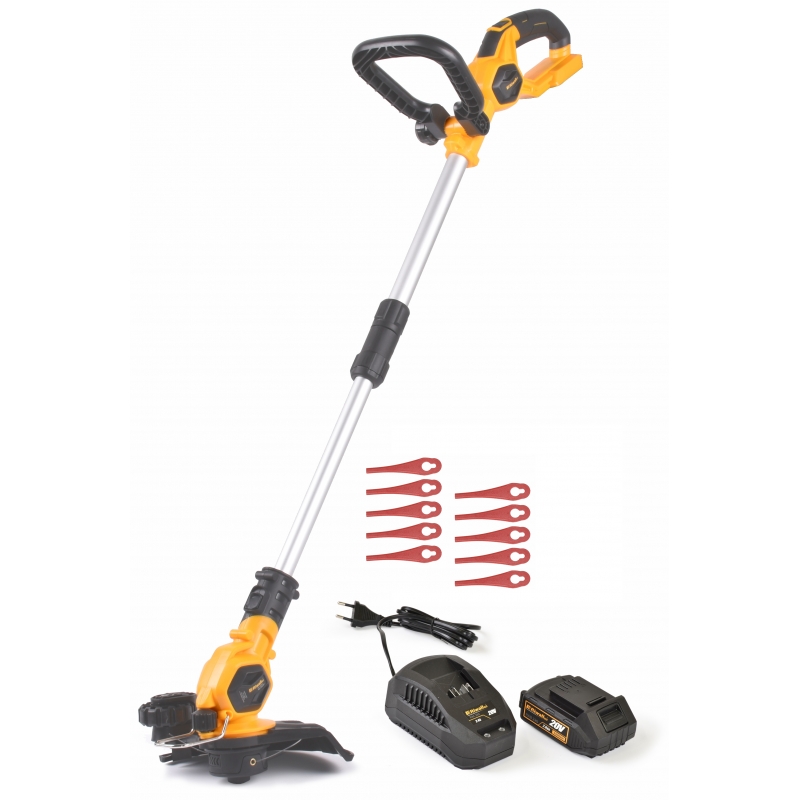 Sekačka strunová AKU 2Ah, nabíječka Riwall Pro RALT 2320 set, 20V