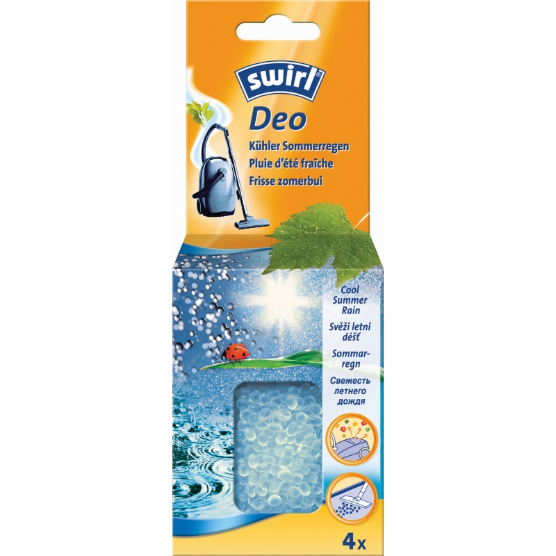 4x vůně do vysavače Swirl Deo perly Svěží letní déšť 10 g